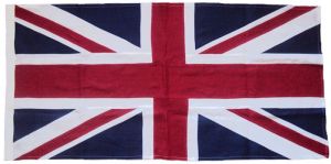 British Union Jack sewn flag linen cotton cloth